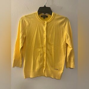 Ellen Tracy Canary Yellow Cardigan size S